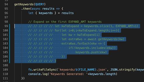 comment block of code vscode.